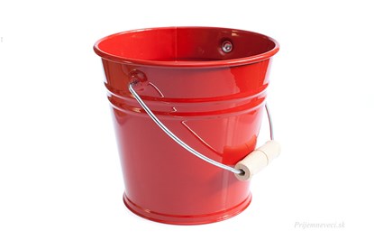 Obrázok pre výrobcu Detské kovové vedierko - červené