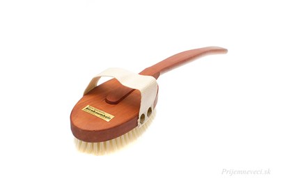 Obrázok pre výrobcu Hrušková masážna kefa s rúčkou - oválna