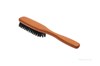 drevená kefa na vlasy diviačími štetinami drevo hrušková diviačie štetiny polodlhé vlasy riedke čistenie rozčesávanie