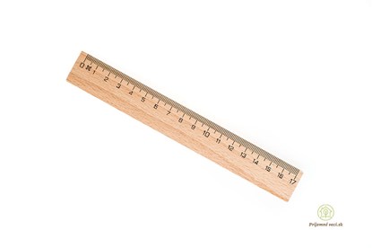 drevene pravitko kratke 17cm peracnik 