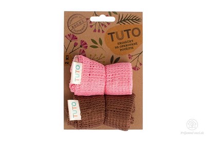 Obrázok pre výrobcu Sieťové vrecká na potraviny TUTO - ružovo-hnedé
