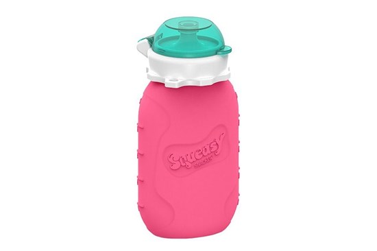 Silikónová kapsička na príkrmy ružová - 180ml