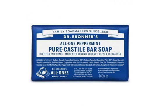 Dr. Bronner´s kastilske mydlo prírodne bez vône vôňa detská pokožka citlivá koža umývanie telo vlasy tvár univerzálne tuhé eukalyptus svieže biologicky odbúrateľné mäta chladí pokožka