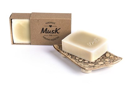Obrázok pre výrobcu Mydlo Musk - základné s kakaovým maslom (SOM NAHÝ)