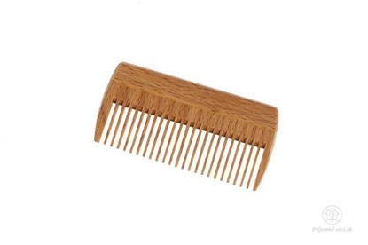 Hrebeň na bradu riedky drevený česanie hrebienok fúzy vlasy