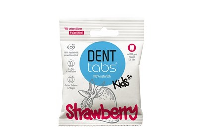 Dentálne tablety pre deti Denttabs - s fluoridom - jahoda