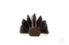drevená kefa na vlasy diviačie štetiny termodrevo diviak kucerave vlasy pologuľatá