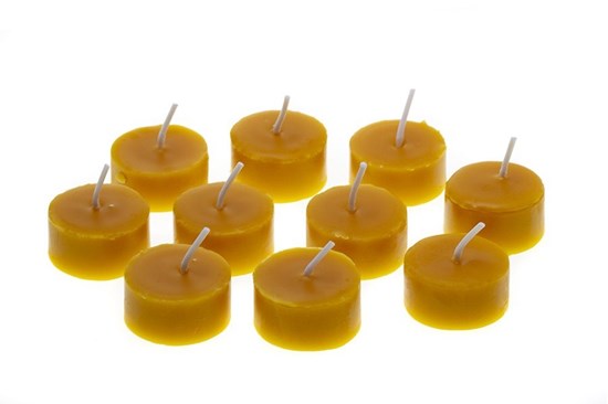 Sviečky z včelieho vosku - čajové (10ks)