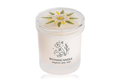 Obrázok pre výrobcu Sójová sviečka Botanicandle - veľká - bergamot, grep, citrón