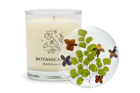 Sójová sviečka Botanicandle - veľká - šťastné a voňavé Vianoce