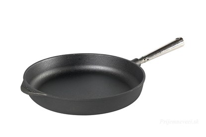 Obrázok pre výrobcu Hlboká liatinová panvica s antikorovou rúčkou - 28 cm - použitá