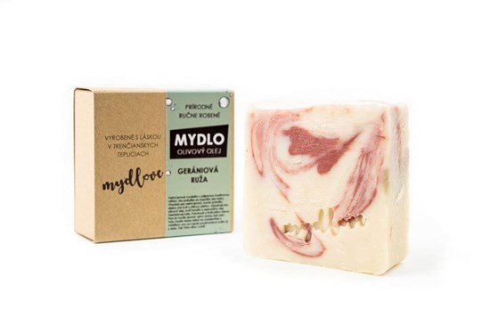 Mydlove - olivové mydlo gerániová ruža