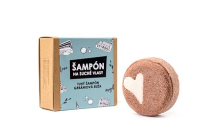 Obrázok pre výrobcu Tuhý šampón Mydlove - gerániová ruža - 60g