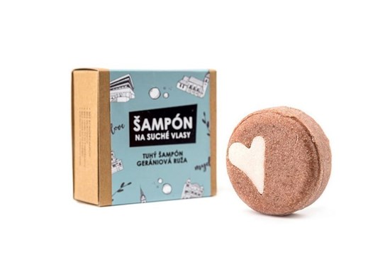 Tuhý šampón Mydlove - gerániová ruža - 60g