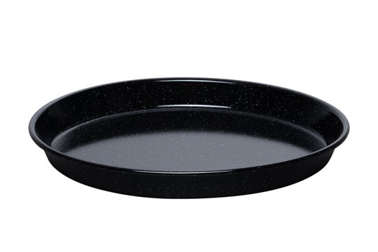 Smaltovaná forma na pizzu - 32 cm - čierna