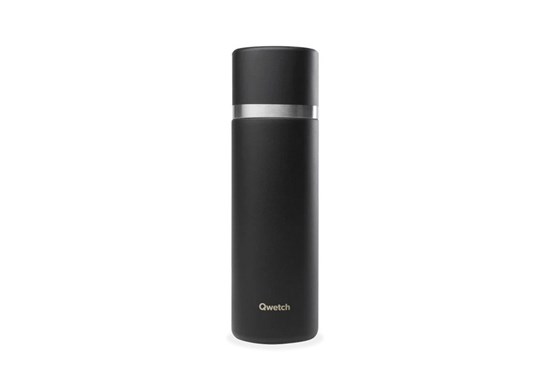Termoska Qwetch s pohárom - 750ml - čierna