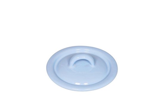 Smaltovaná pokrievka - pastelová modrá - 9cm