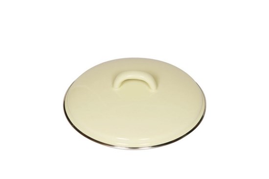 Smaltovaná pokrievka - 16cm - bledožltá