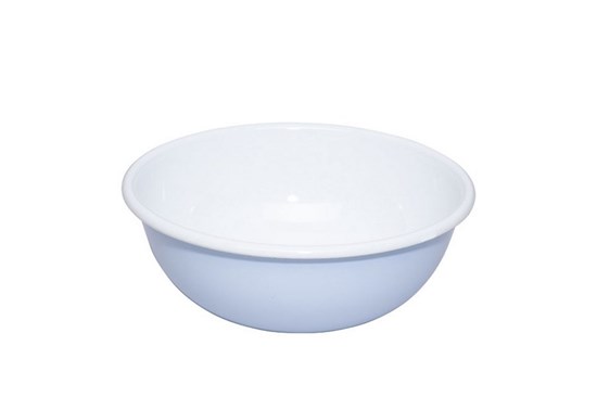 Smaltovaná miska - 18cm - biela