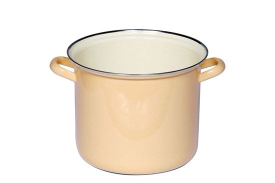 Smaltovaný hrniec vysoký - 4l - žltý
