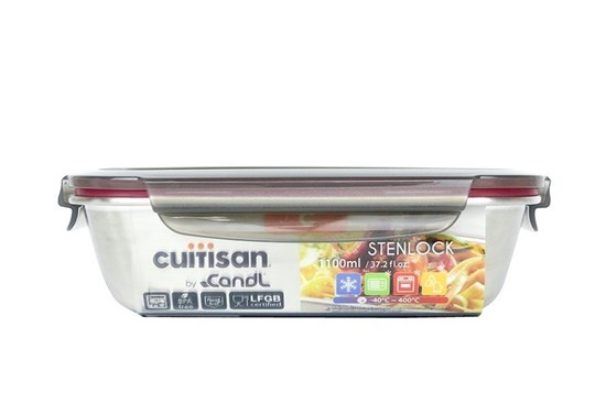 Nerezová obdĺžniková dóza Cuitisan - 1100 ml 