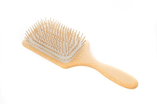 Buková pneu kefa na vlasy s drevenými ostňami - 11-radová