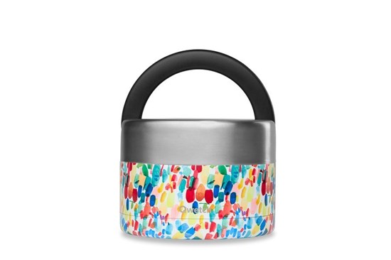 Okrúhly nerezový termo obedár Qwetch - 650 ml - pestrofarebný