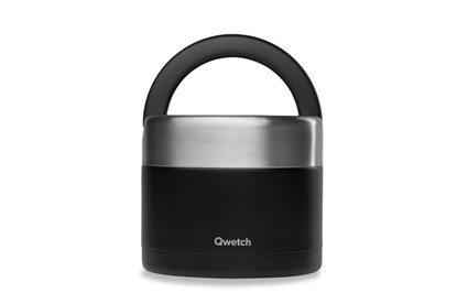 Obrázok pre výrobcu Okrúhly nerezový termo obedár Qwetch - 850 ml - čierny