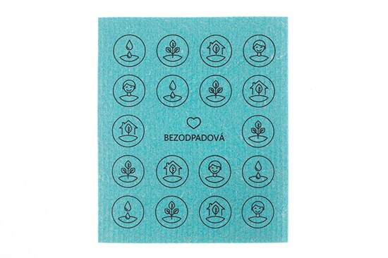 Bezodpadová hubka tyrkysová