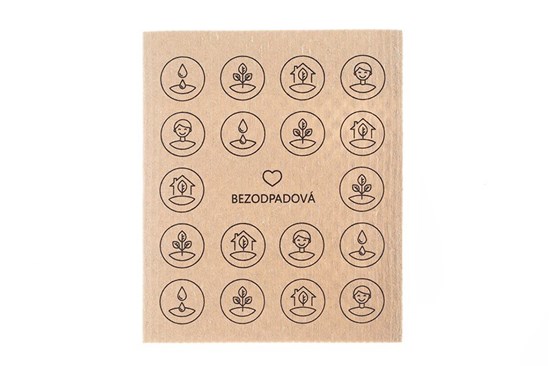 Kompostovateľná hubka - bezodpadová béžová