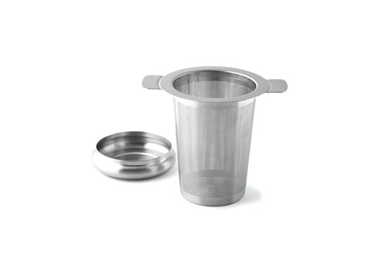 Nerezové sitko na čaj Weis - s odkvapkávacou miskou