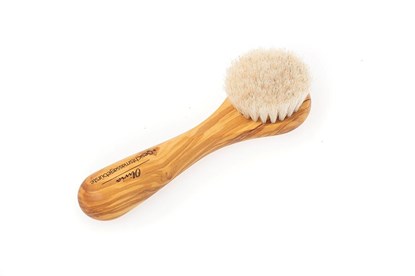 Obrázok pre výrobcu Drevená kefka na tvár - olivové drevo a konské vlasy