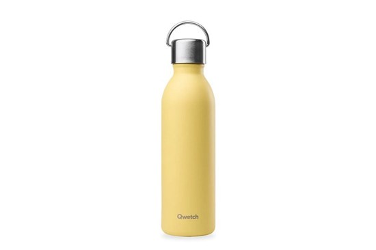 Termo fľaša Qwetch "Active" - 600 ml - pastelová žltá