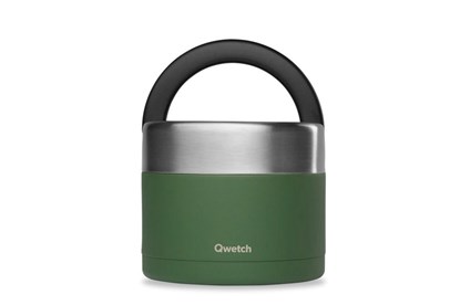 Obrázok pre výrobcu Okrúhly nerezový termo obedár Qwetch - 850 ml - khaki