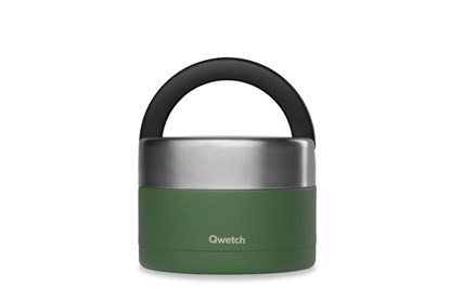 Obrázok pre výrobcu Okrúhly nerezový termo obedár Qwetch - 650 ml - khaki